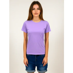 Kadın Lila T-Shirt. Regülar Fit (Normal) Kalıp, Basic Model.