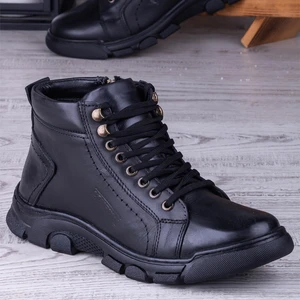 Kotta Kışlık Hakiki Deri Erkek Bot Fermuarlı