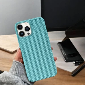 Epa Center Dokuma Desenli Silikon Apple iPhone 15 Plus Kılıf Turkuaz