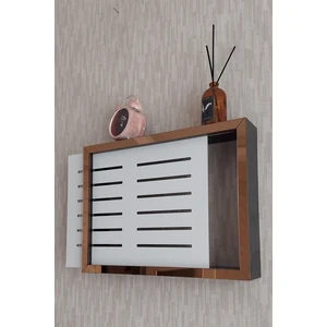 Siyah-Bronz 30 x 40 x 7  cm  Izgaralı Duvara Asılabilir Sigorta ve Modem-Wifi Saklama Kutusu! Saklama Kutusu