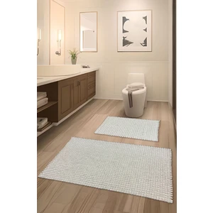 Feel Home Pamukkale Kaymaz Taban, Süper Emici 2'li Pamuk Ultra Lüks Banyo Paspası Seti