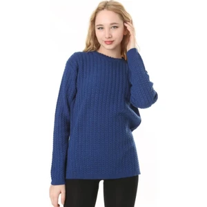 Fresh Moda Kadın Saç Örmeli Anne Triko Kışlık Yün Kazak