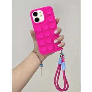 iPhone 12 ve 12 Pro Uyumlu Vakum Özellikli Düz Yüzeylere Yapışabilen Renkli Askılı Lüx Kılıf