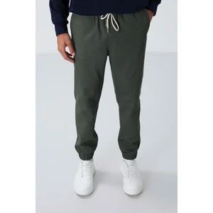 Air Jones Haki Yüzeyi Dokulu Standart Fit Erkek Eşofman Alt - 82156