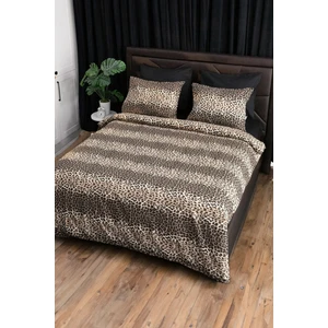 Denizli Çeyiz Çift Kişilik Nevresim Takımı Leopar (Çarşafı Lastikli)