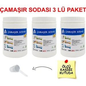 Lucida Clean Organik Çamaşır Sodası 3'lü Avantaj Paket 3 kg