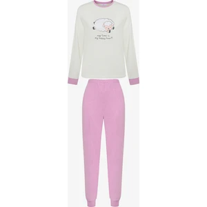 Nap Time Termal Lila Pantolon Pijama Takımı