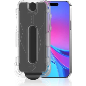 Techno Guru iPhone 16 Plus Kolay Uygulama Aparatlı Hayalet Easy Privacy Ekran Koruyucu Kırılmaz Cam