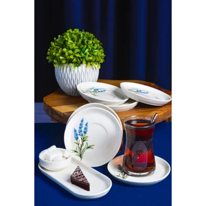 Heda Porselen Lavanta 12 Cm 6 Parça Porselen Çay Tabak Seti