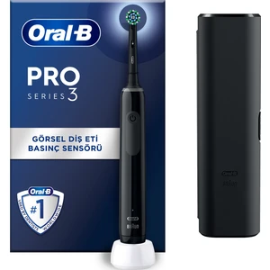 Pro 3500 Şarj Edilebilir Diş Fırçası Siyah + Başlık