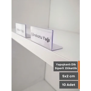 Şeffaf Etiket 10 Adet Pvc Şeffaf Etiketlik Isimlik Yapışkanlı Cep L Etiketlik Dik Açılı Raf Etiketliği Plastik Ürün Etiket Cebi Pvc Kart Koruyucu Cep