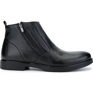 Tamer Tanca Erkek Hakiki Deri Siyah Kürklü Klasik Bot 478 19293 Erk Bot SK24-25 Syh Dr/kurklu