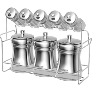 Retro Baharat Takımı 9 Parça-Inox