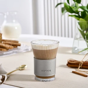 Leather Cool Touch Latte Bardağı 210 ml Silver