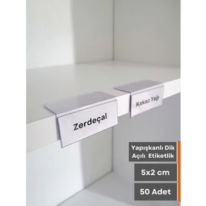 Şeffaf Etiket 50 Adet Pvc Şeffaf Etiketlik Isimlik Yapışkanlı Dik Açılı Etiket Cebi Plastik L Etiketlik Parlak Etiket Kart Koyma Cebi Etiket Koruyucu Cep