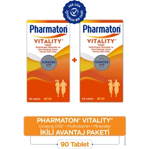 Vitality 60 Tab & Pharmaton Vitality 30 Tab İkili Avantaj Paketi
