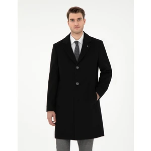 Pierre Cardin Erkek Siyah Slim Fit Palto 50293353-VR046