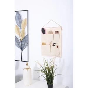 Prendi Home 5 Cepli Havlur Kumaş Çok Amaçlı Askılı Duvar Tipi Dolap Içi Banyo Mutfak Düzenleyici Organizer 35 x 45