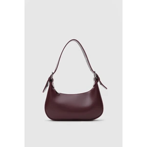Shule Bags Muse Bordo Oval Baget Çanta