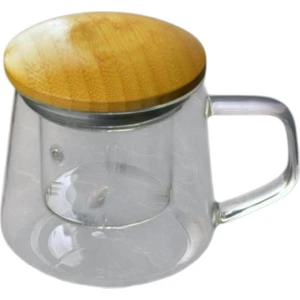 Bambu Kapaklı Cam Süzgeçlı Kupa