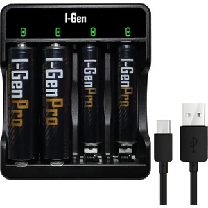 I-Gen Batteries I-Gen G421 4'lü Pil Şarj Aleti + 2 Adet AA Pro 2950 mAh + 2 Adet AAA Pro 1100 mAh Şarjlı Kalem Pilli Set 1.2V Ni-MH
