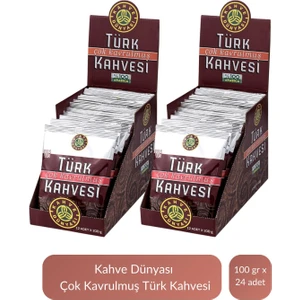 Kahve Dünyası Çok Kavrulmuş Türk Kahvesi 100 gr x 24 Adet
