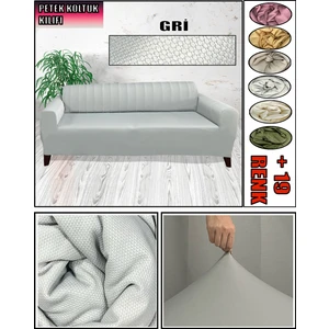 Petek Kumaş Üçlü Koltuk & Çekyat Koltuk Kılıfı
