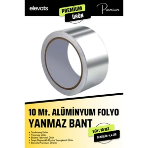 Premium 10 Metre Alüminyum Bant Yanmaz Bant Su Sızdırmaz Yüksek Güçlü Bant