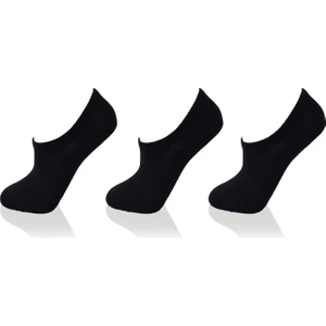1108 Yuvarlak Lastik 3'Lü Sneaker Çorap Siyah