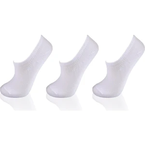 1108 Yuvarlak Lastik 3'Lü Sneaker Çorap Beyaz