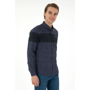 U.S. Polo Assn. Erkek Lacivert Gömlek Desenli 50291251-VR033