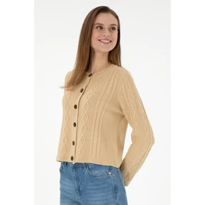 U.S. Polo Assn. Kadın Kum Hırka (Triko) 50297097-VR085