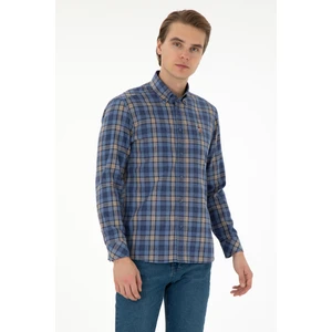 U.S. Polo Assn. Erkek Saks Gömlek Desenli 50296811-VR045