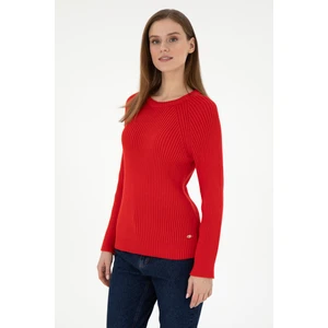 U.S. Polo Assn. Kadın Kırmızı Kazak /triko 50297095-VR030
