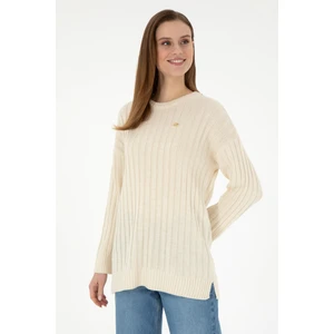 U.S. Polo Assn. Kadın Krem Kazak /triko 50297092-VR071