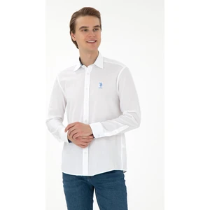 U.S. Polo Assn. Erkek Beyaz Gömlek Desenli 50292303-VR013