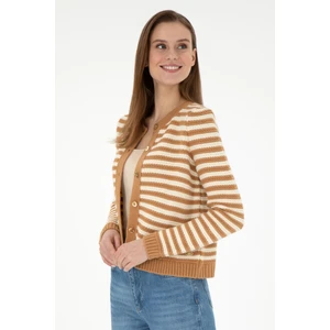U.S. Polo Assn. Kadın Camel Hırka (Triko) 50297119-VR015