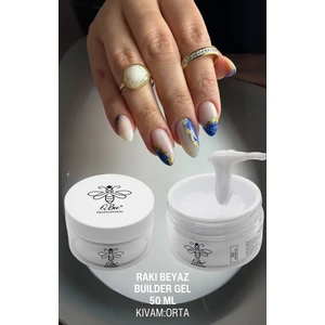QBEE PROFESSIONAL 50ML Protez Tırnak Jeli Builder Gel Rakı Beyaz