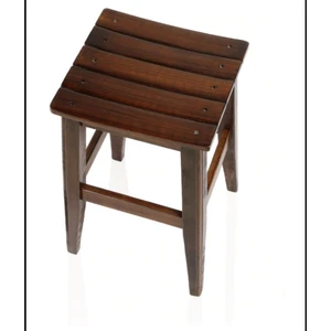 Ahşap Çıtalı Tabure 45  cm