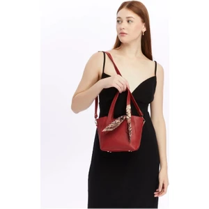 Kadın Fularlı Yumuşak Deri &çapraz,el ve Omuz Çantası