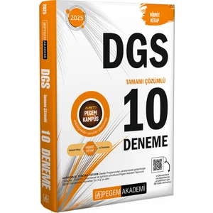 Pegem Akademi Yayıncılık 2025 DGS Tamamı Çözümlü 10 Deneme