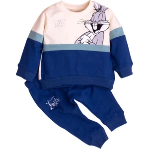 Chicsy Baby Pamuklu Bugs Bunny Baskılı Tatlı Unisex Bebek&Çocuk 2'Li Alt Üst Eşofman Takım