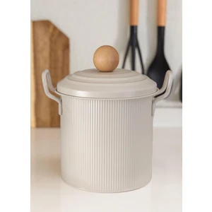 The Mia Stripe Bakliyat ve Deterjan Saklama Kabı Bej