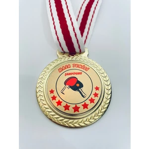 Lider Baskı 5 Adet Masa Tenisi Şampiyonu Madalyası - Dijital Baskılı  Madalya