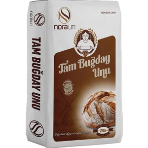 Nora Un Taş Değirmen Tam Buğday Unu 25 kg (Vegan)
