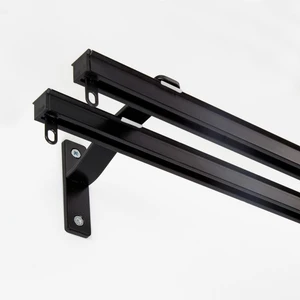 Metal Rustik Ikili Alüminyum Perde Ray Takımı