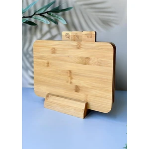 3lü Stantlı Kesme Tahtası Seti - Bambu Kesme Tahtası Takımı - 4 Parça