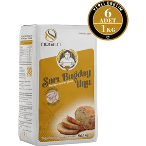 Nora Un Sarı Buğday Unu ( Durum Buğdayı) 1 kg 9 Adet