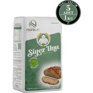 Nora Un Taş Değirmen Siyez Unu 1 kg 5 Adet Vegan
