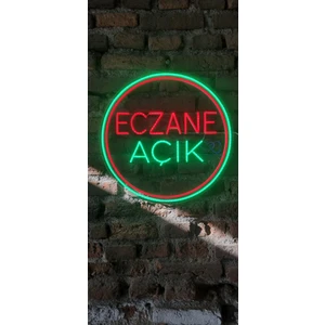 Açık Eczane Yazısı Neon LED Aydınlatma